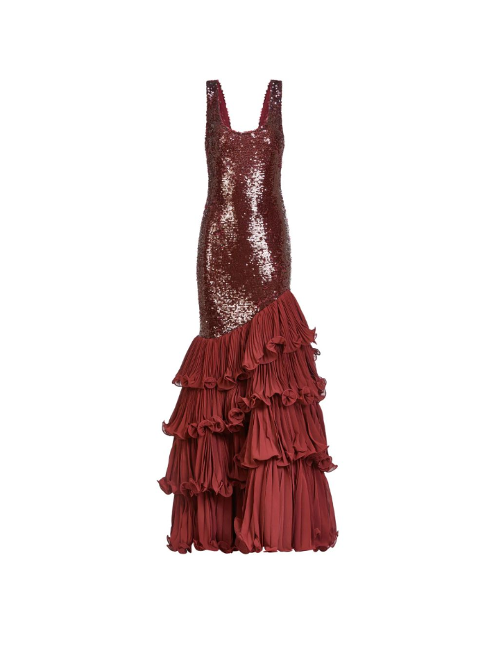 PatBo PRE-ORDER Sequin Drop-Waist Gown | Thumbnail 1 PatBo PRE-ORDER Sequin Drop-Waist Gown | Thumbnail 1