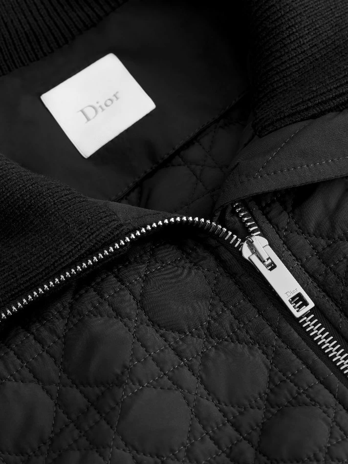 Dior Zipped Cropped Macrocannage Jacket | Thumbnail 4 Dior Zipped Cropped Macrocannage Jacket | Thumbnail 4