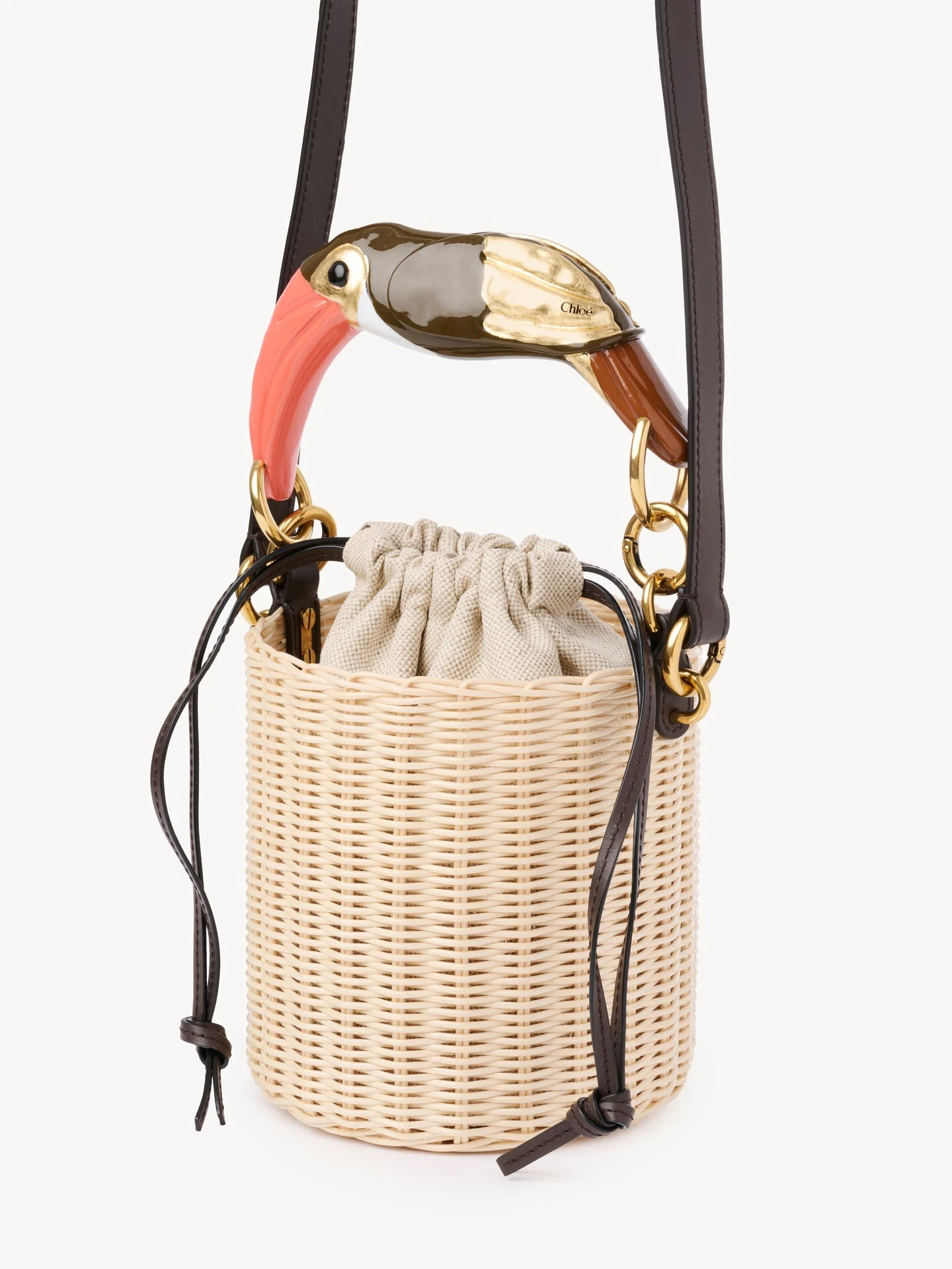 Chloé Chloé Tropicus bucket bag in wicker | Thumbnail 6