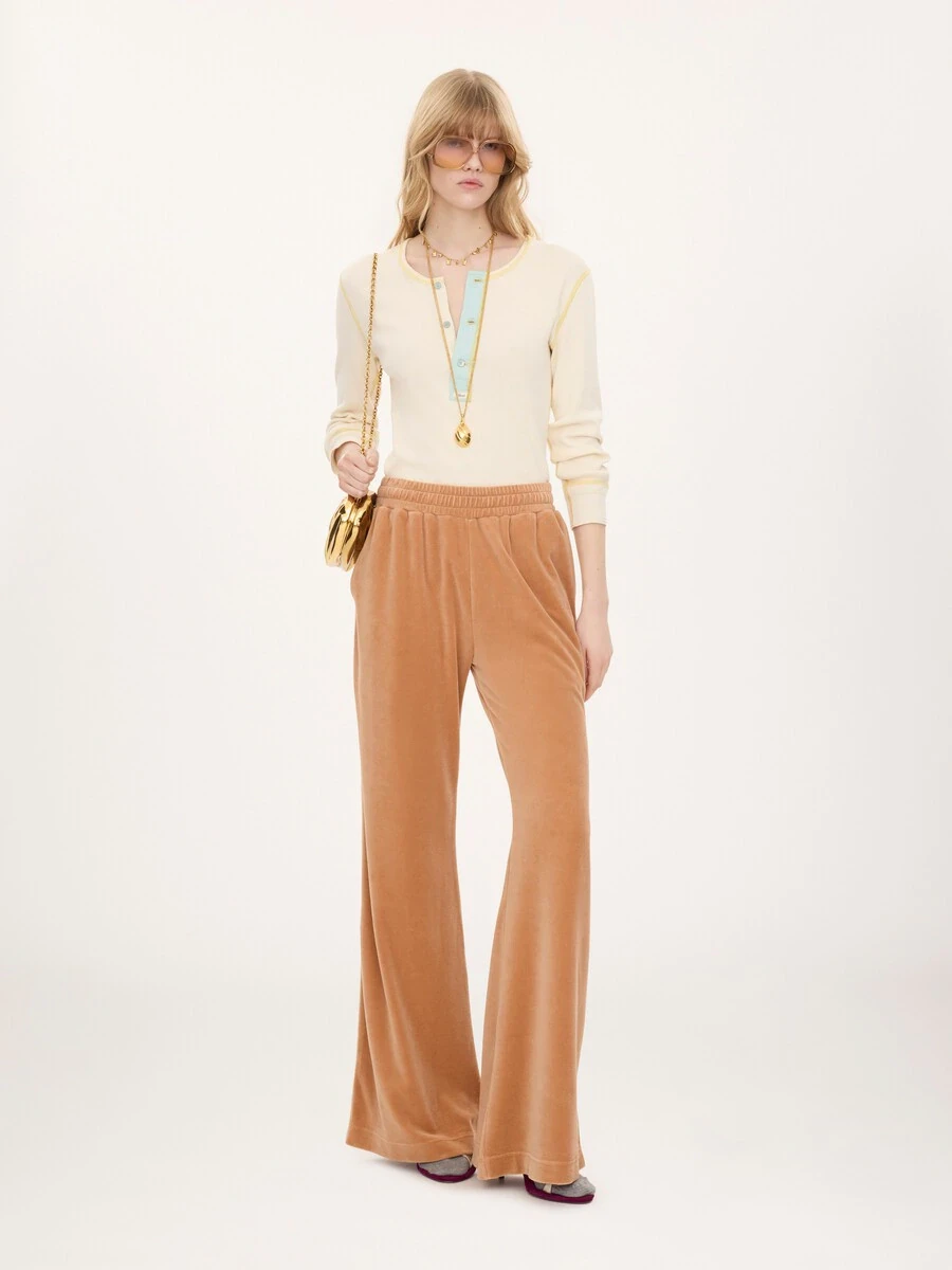 Chloé Fitted Henley shirt in cotton jersey | Thumbnail 2