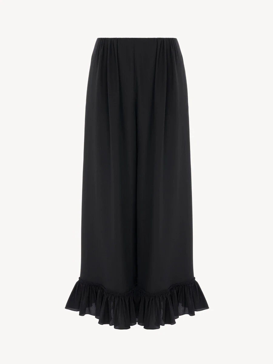 Chloé Cropped fluid pants in crêpe de chine | Image 1 Chloé Cropped fluid pants in crêpe de chine | Image 1