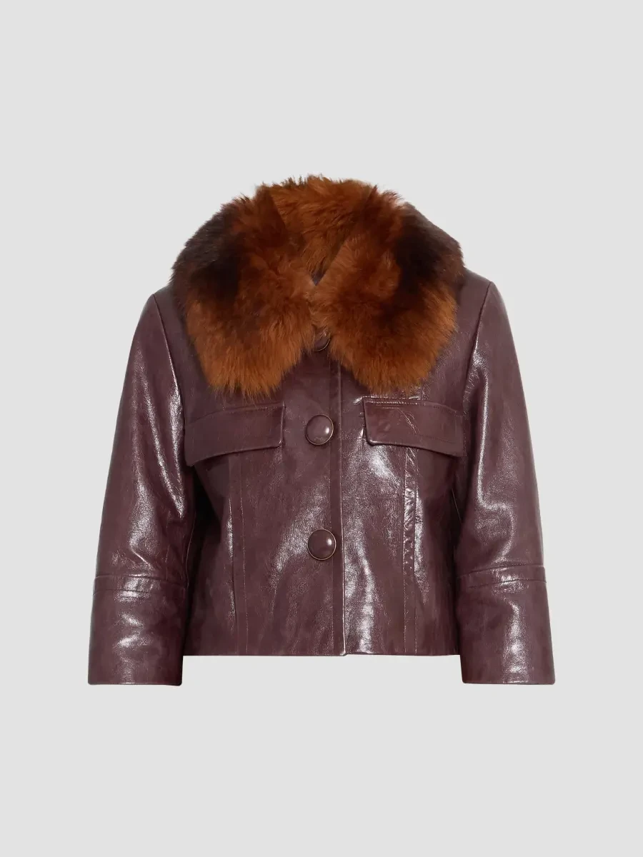 Chloé Shearling Leather Bomber Jacket | Image 1 Chloé Shearling Leather Bomber Jacket | Image 1