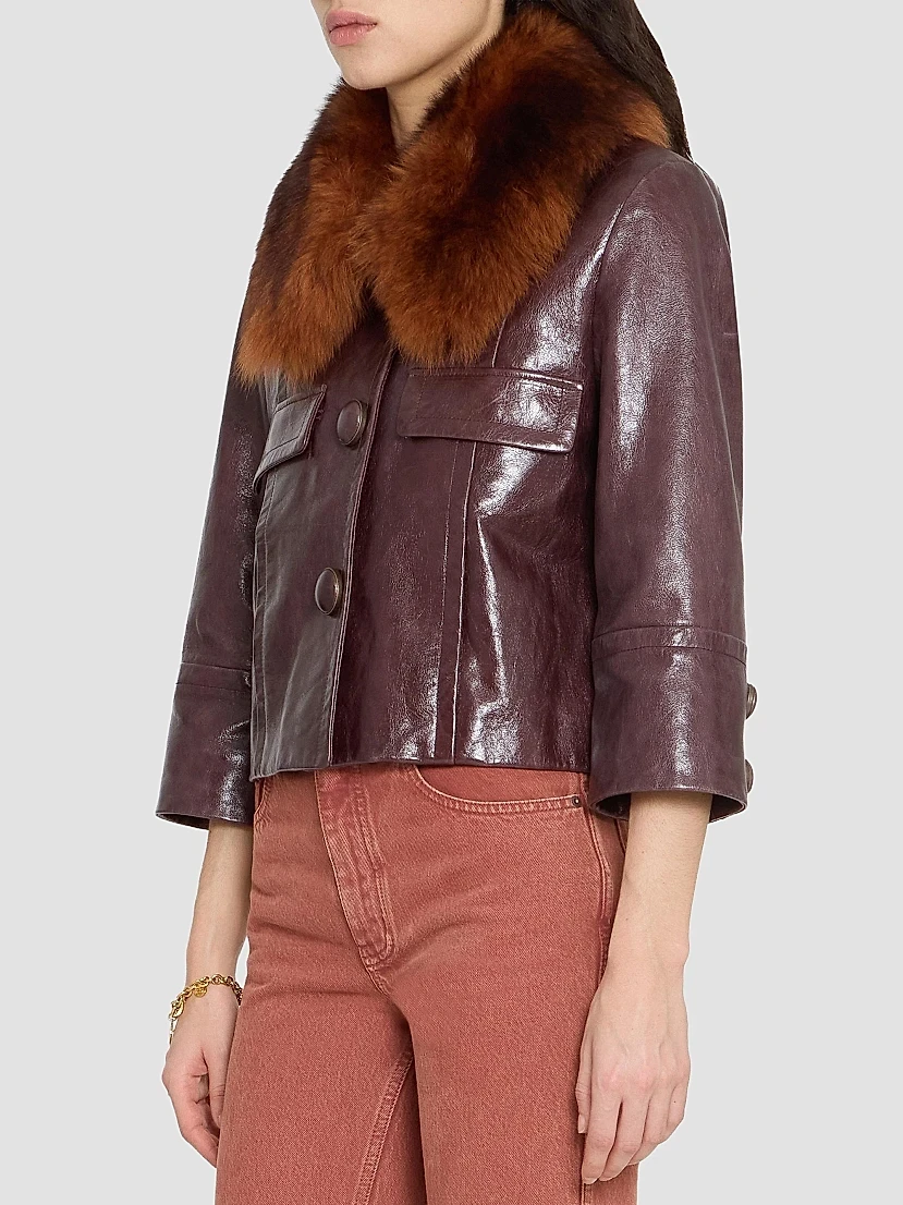Chloé Shearling Leather Bomber Jacket | Thumbnail 5 Chloé Shearling Leather Bomber Jacket | Thumbnail 5