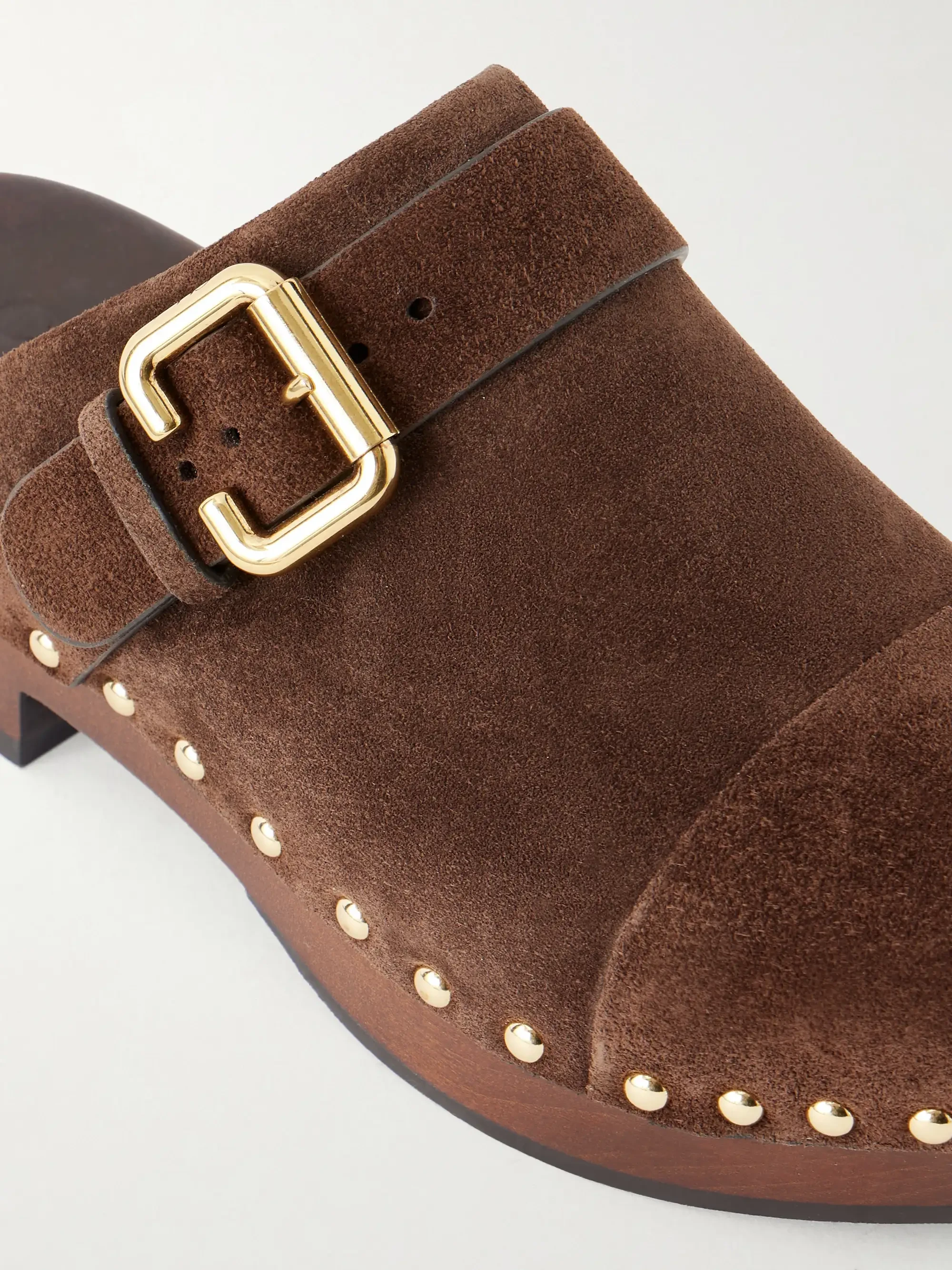 Chloé Jeannette embellished suede clogs | Thumbnail 5
