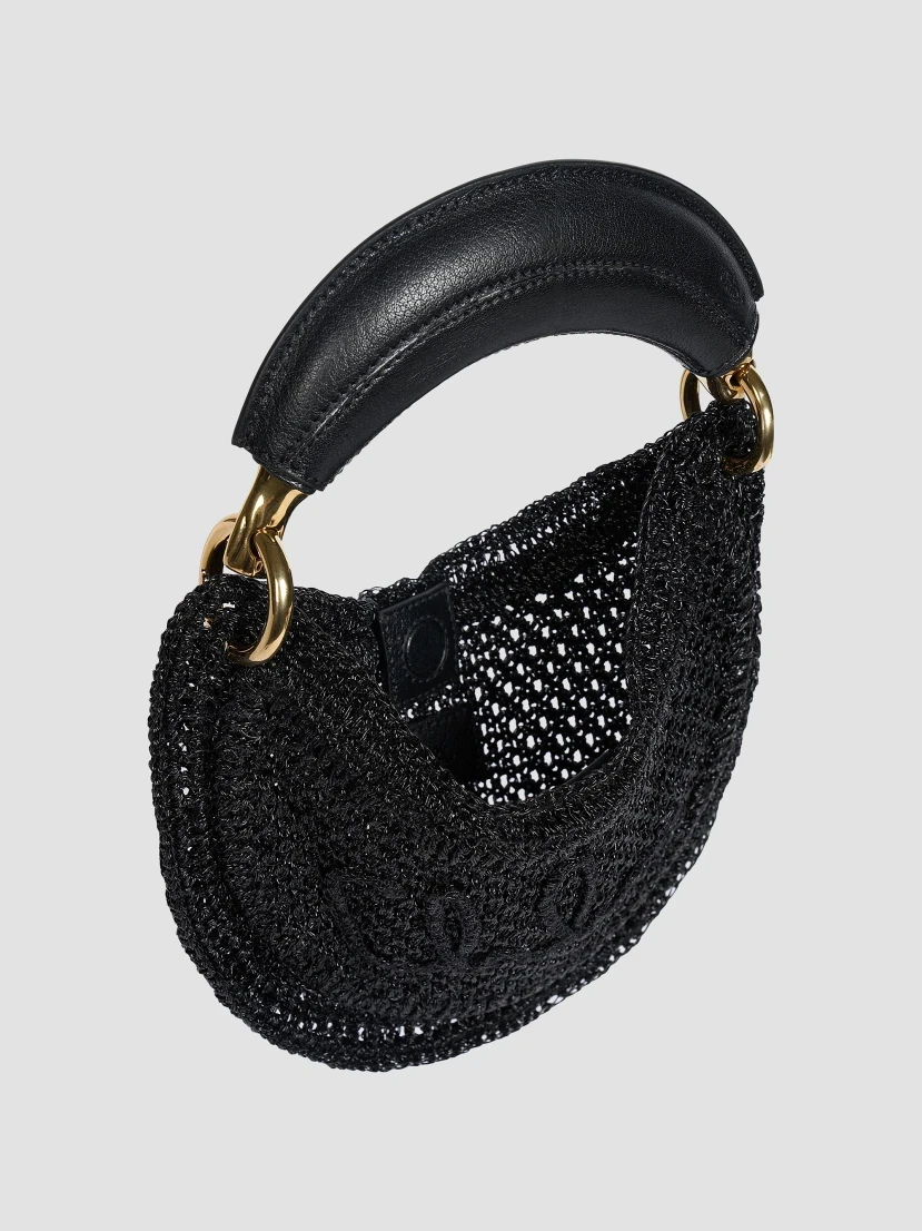 Chloé Mini Summer Banana Glitter Crochet Top Handle Bag | Thumbnail 3 Chloé Mini Summer Banana Glitter Crochet Top Handle Bag | Thumbnail 3