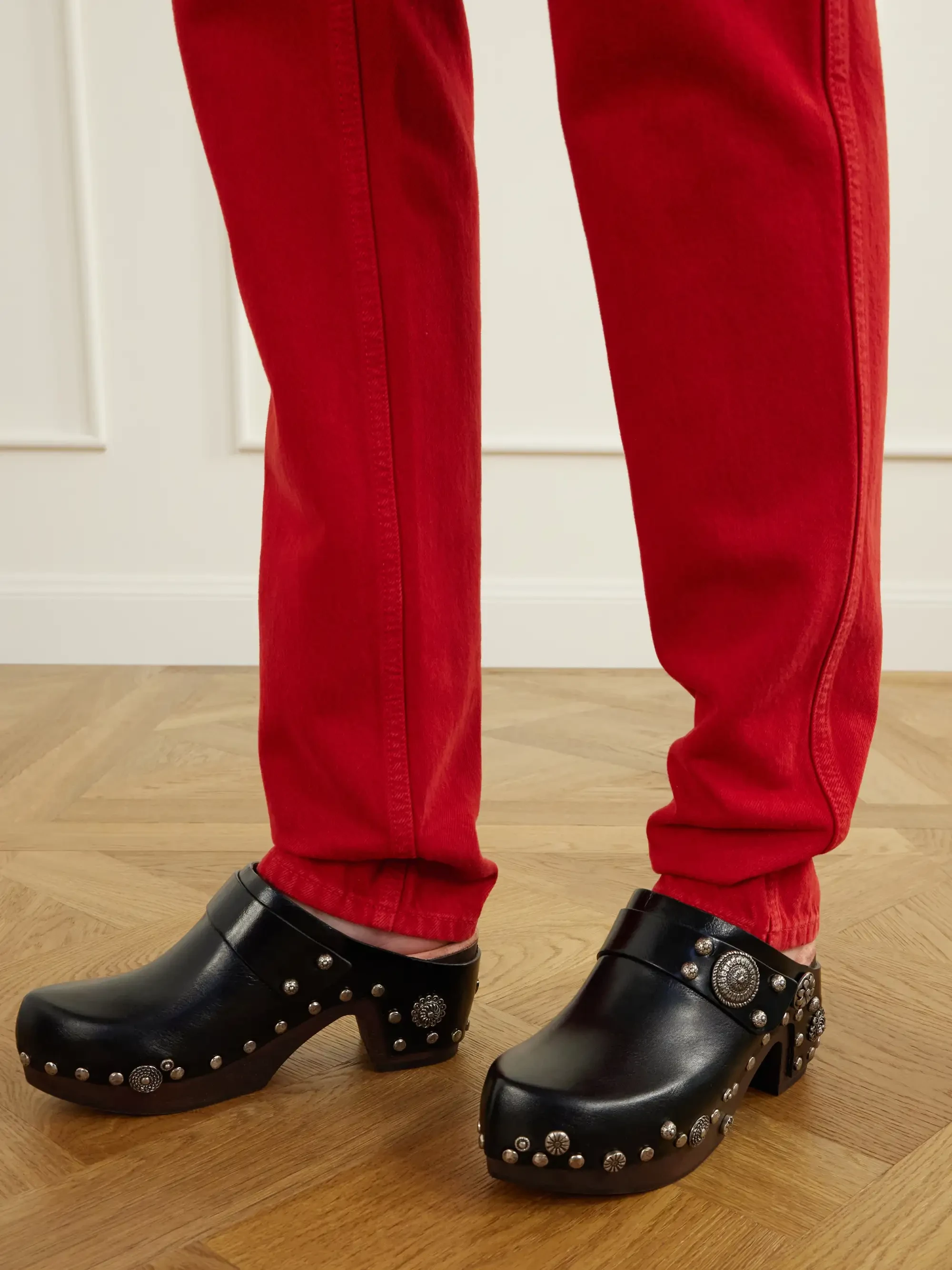 Chloé Talis embellished leather clogs | Thumbnail 2