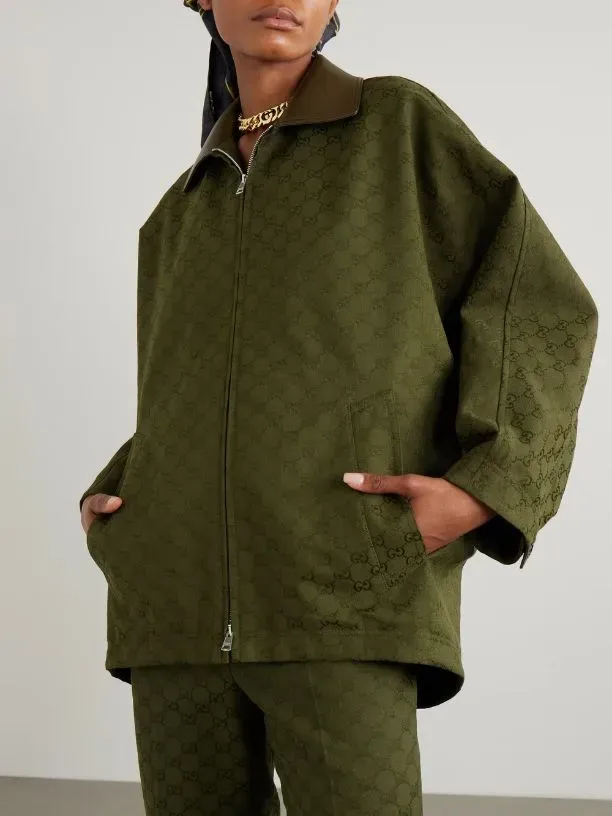 Best of Pre-Fall 2025 — featuring Gucci Leather-trimmed Cotton-blend Canvas-jacquard Jacket, Gucci Cropped Cotton-blend Canvas-jacquard Flared Pants, Gucci 1955 Horsebit-detailed Leather Platform Mules and more Best of Pre-Fall 2025 — featuring Gucci Leather-trimmed Cotton-blend Canvas-jacquard Jacket, Gucci Cropped Cotton-blend Canvas-jacquard Flared Pants, Gucci 1955 Horsebit-detailed Leather Platform Mules and more