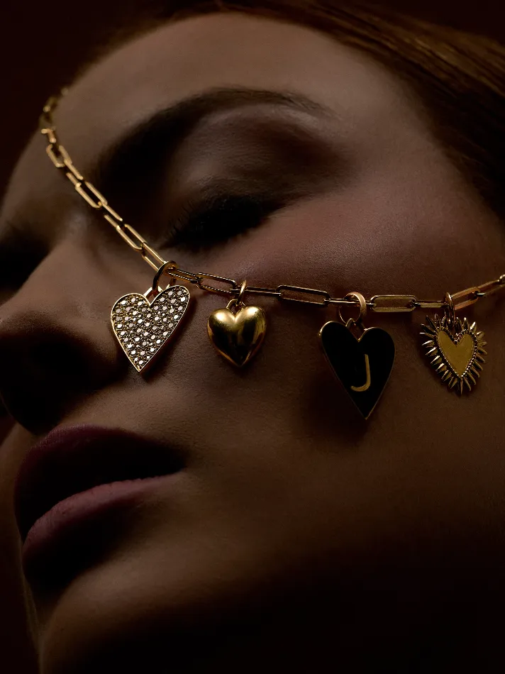 Jennifer Fisher Fine Jewelry — featuring Jennifer Fisher Medium Heart with Pavé White Diamonds in 18K Yellow Gold, Jennifer Fisher Long Link Chain in 14K, Jennifer Fisher Personalized Luxe Circle in 18K Yellow Gold and more
