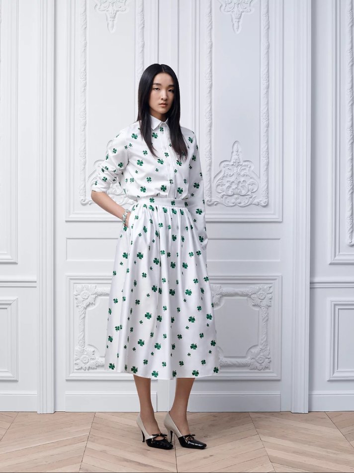 Dior Mid-Length Embroidered Skirt | Thumbnail 2 Dior Mid-Length Embroidered Skirt | Thumbnail 2