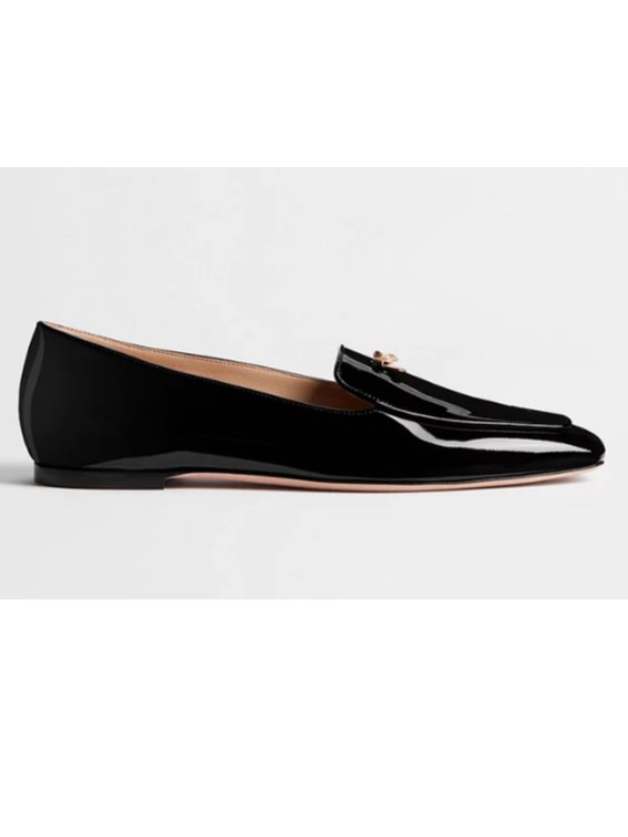 Dior Black Patent Calfskin Baby Bow Loafer | Image 1 Dior Black Patent Calfskin Baby Bow Loafer | Image 1